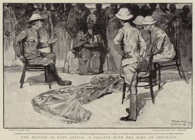 The British in West Africa, a Palaver with the King of Abeokuta by Frank Craig
